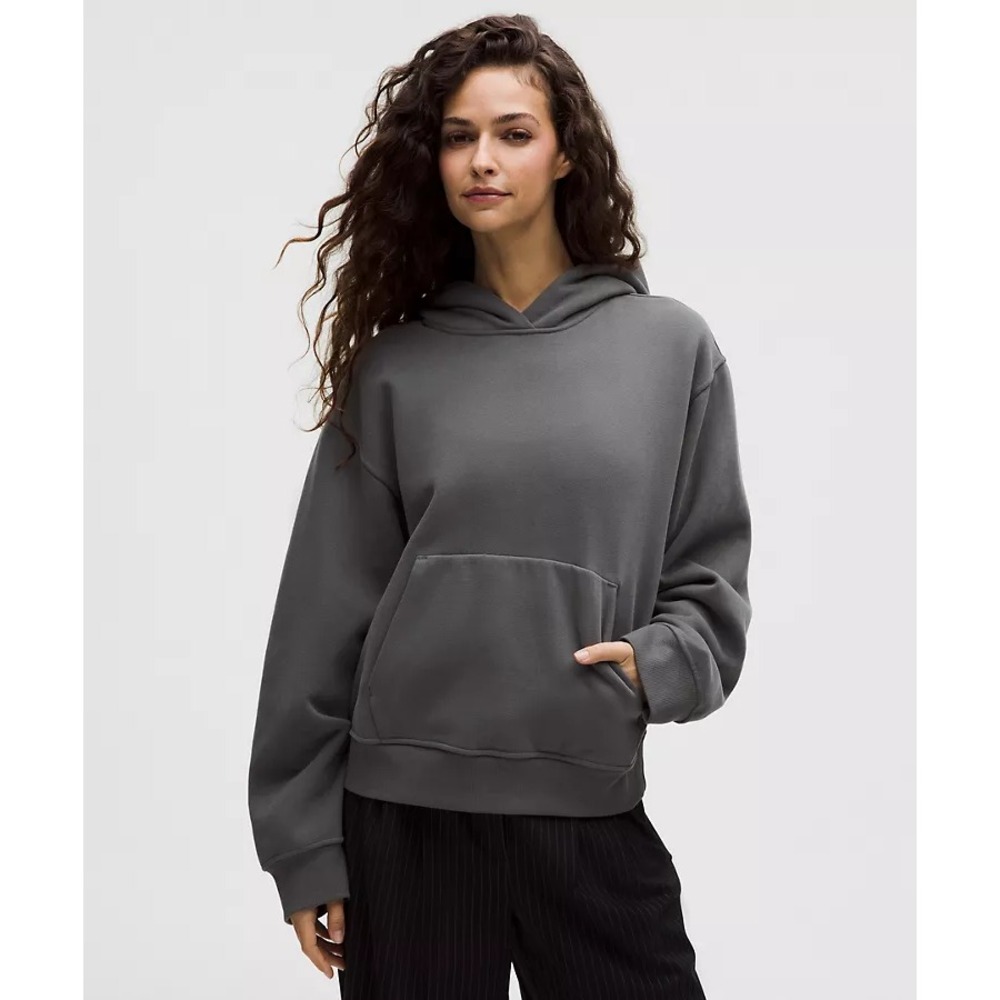 558-Lululemon-Women's Steady State Hoodie-Onyx Grey-Sold Out